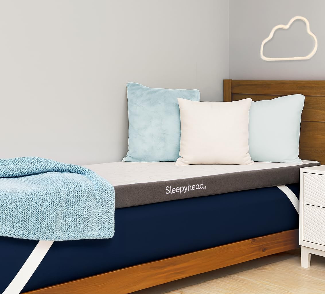 Sleepyhead Twin XL 3 Inch Gel Mattress Topper for College Dorm, Memory Foam Mattress Pad, Dorm Es... | Amazon (US)