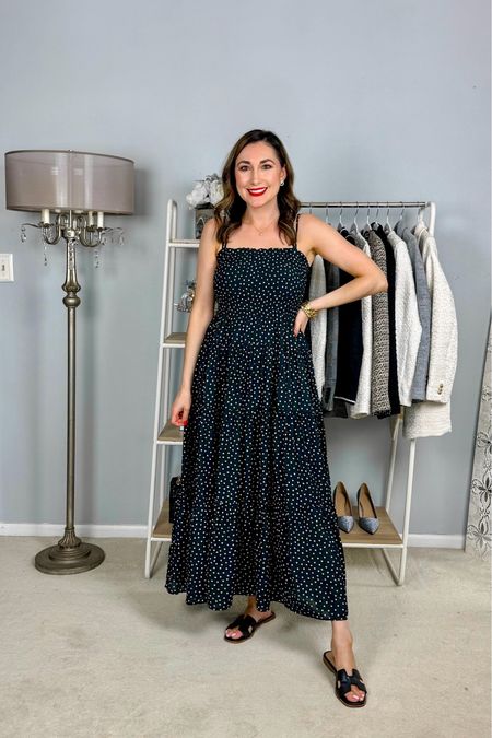 What I wore to my nephew’s first birthday party 🩷

Black polka dot maxi dress size small, TTS regular length (5’7” for reference)
Black sandals size 7, big on narrow feet

Summer dress 
Vacation dress 
Dress with pockets 
Sun dress 

#LTKShoeCrush #LTKSeasonal #LTKStyleTip