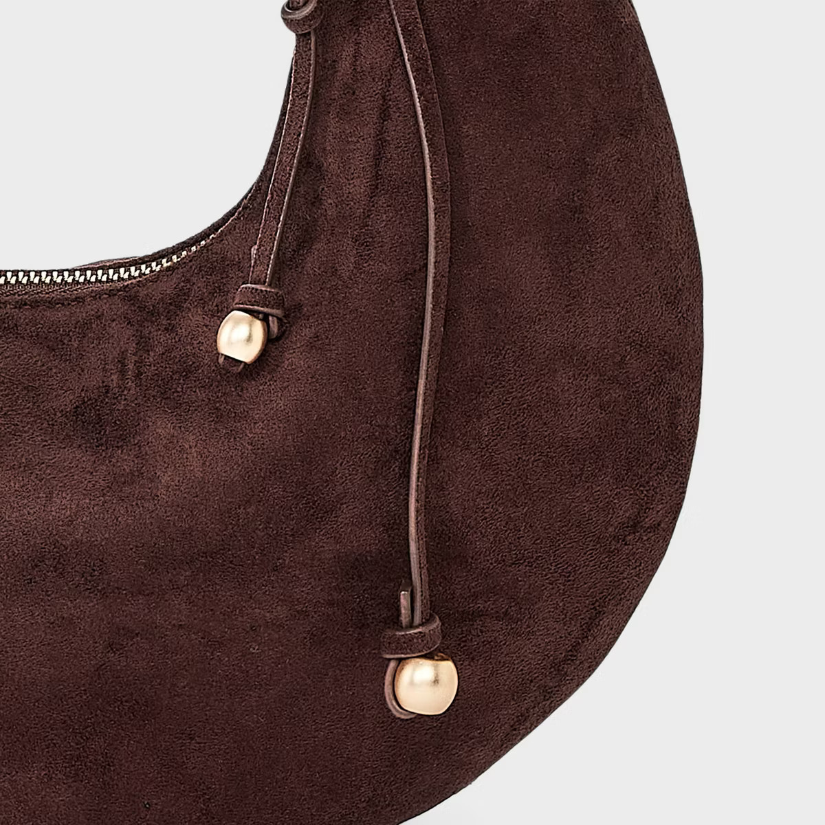 Metal Handle Crescent Saddle Handbag - A New Day™ Brown | Target