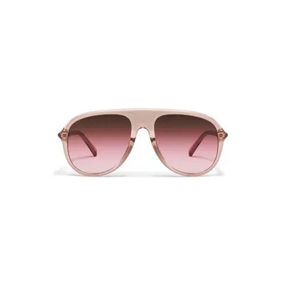 QUAY Chart Topper 54mm Aviator Sunglasses in Black/Honey at Nordstrom | Nordstrom
