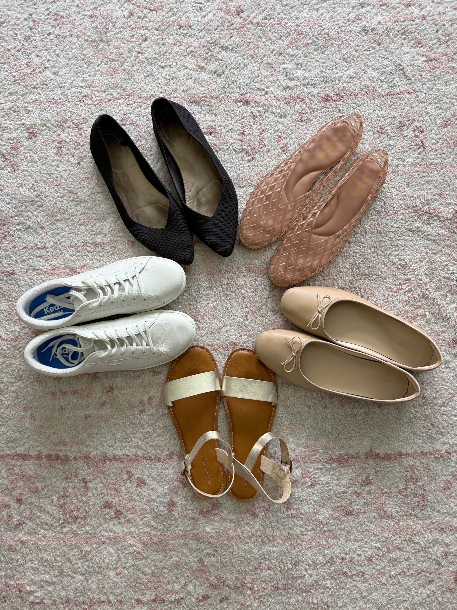 The most comfy flats to walk in for work or travel! All fit true to size except the jelly shoes- they run big and I went down a full size.

#LTKTravel #LTKWorkwear #LTKSaleAlert