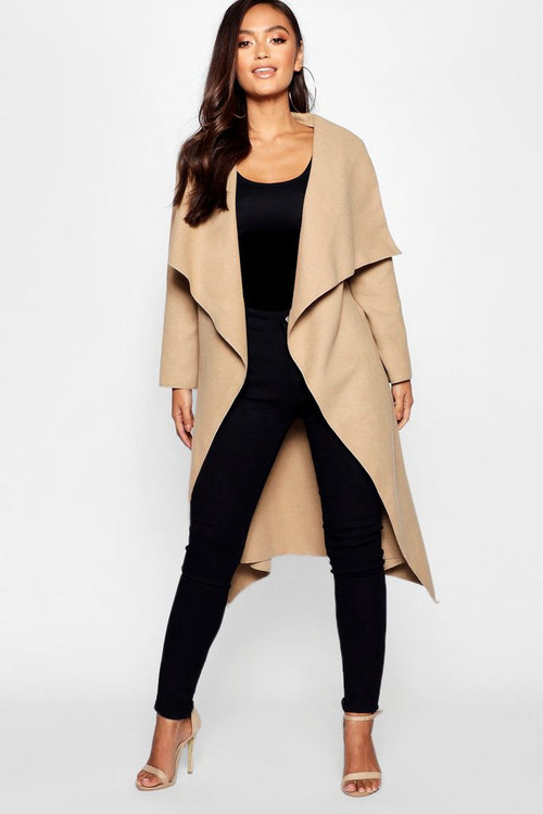 Petite Waterfall Shawl Coat | Boohoo.com (US & CA)
