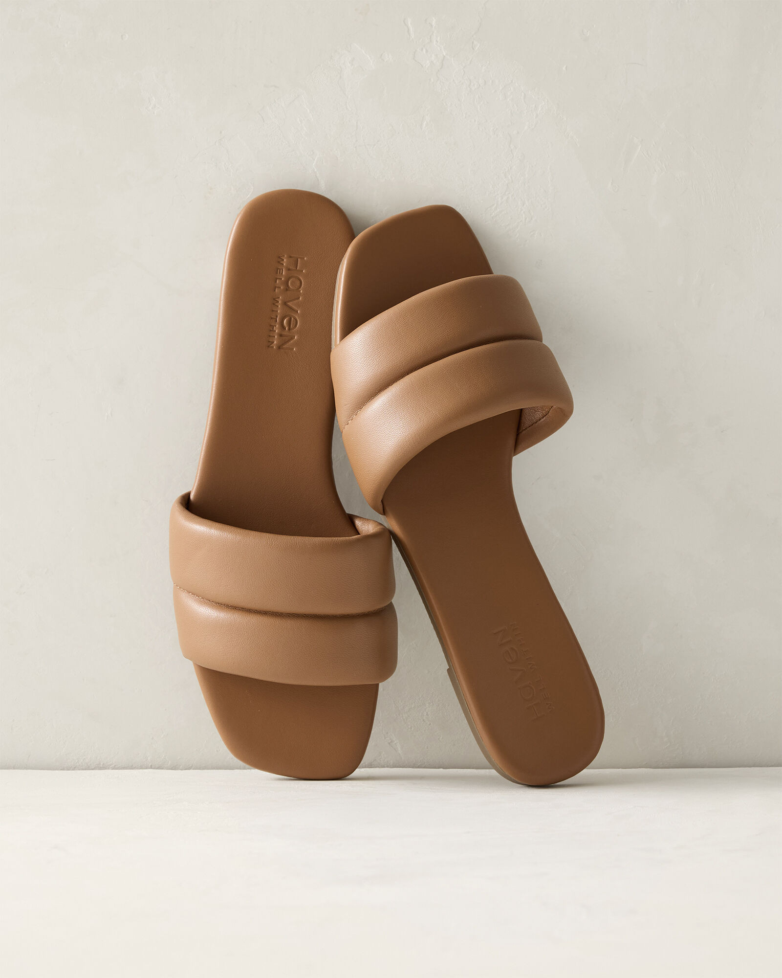 Quilted Leather Slides | Haven Well Within