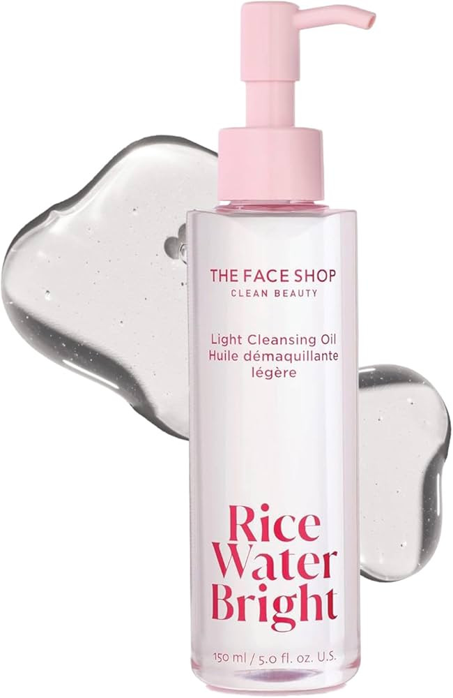 The Face Shop Rice Water Bright Light Facial Cleansing Oil, Daily Makeup Remover, Oil Cleanser, V... | Amazon (US)