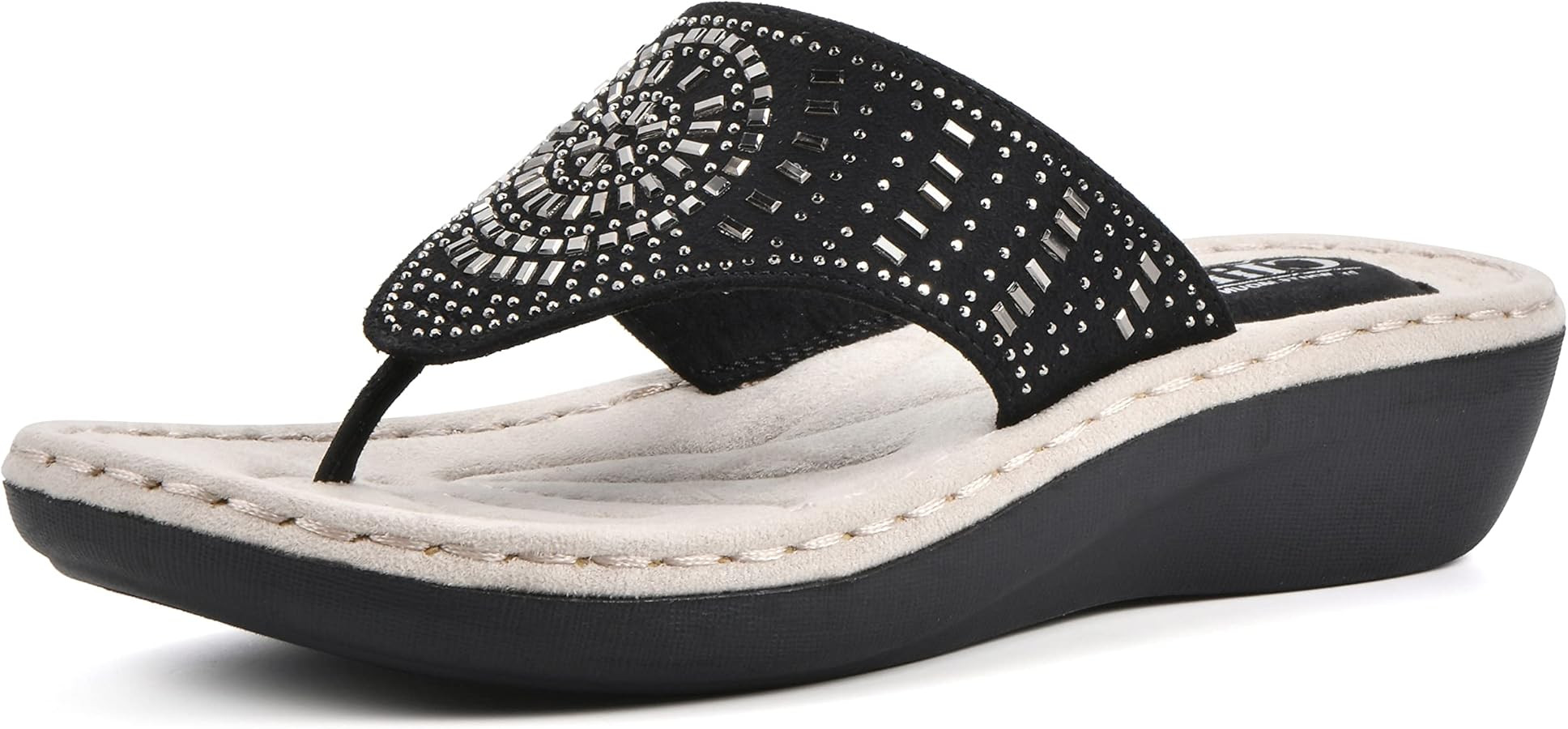 Cliffs by White Mountain Women's Cushioned Cienna Thong Sandal | Amazon (US)