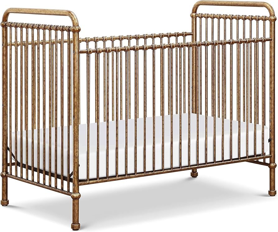 NAMESAKE Abigail 3-in-1 Convertible Metal Crib in Vintage Gold, Greenguard Gold Certified | Amazon (US)