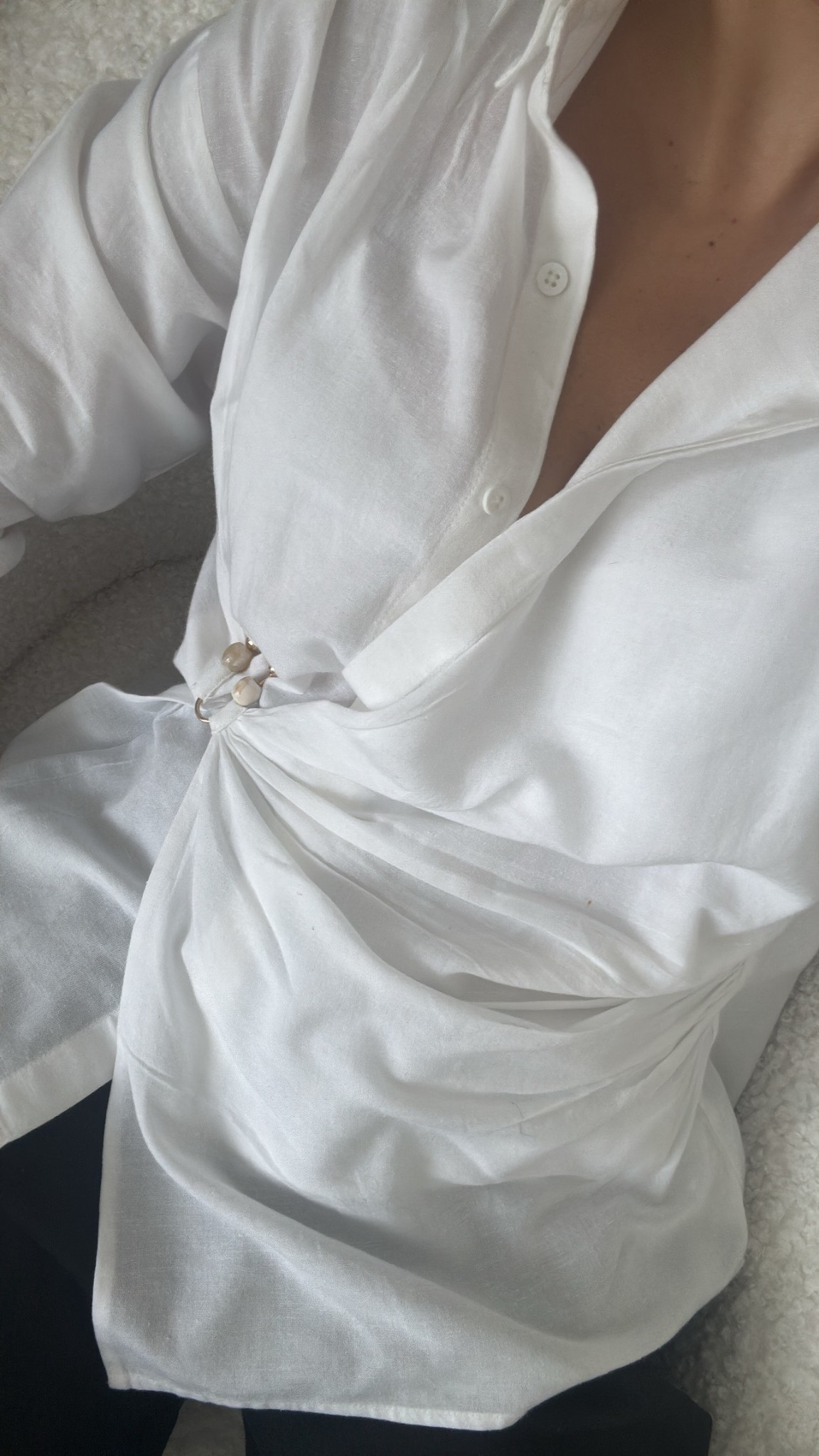 White linen shirt 

#LTKsale #LTKsummer #LTKworkwear