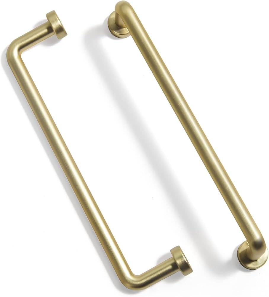 Goo-Ki 6 Pack 5-Inch(128mm) Center to Center Modern Brushed Brass Kitchen Cabinet Handles Luxurio... | Amazon (US)