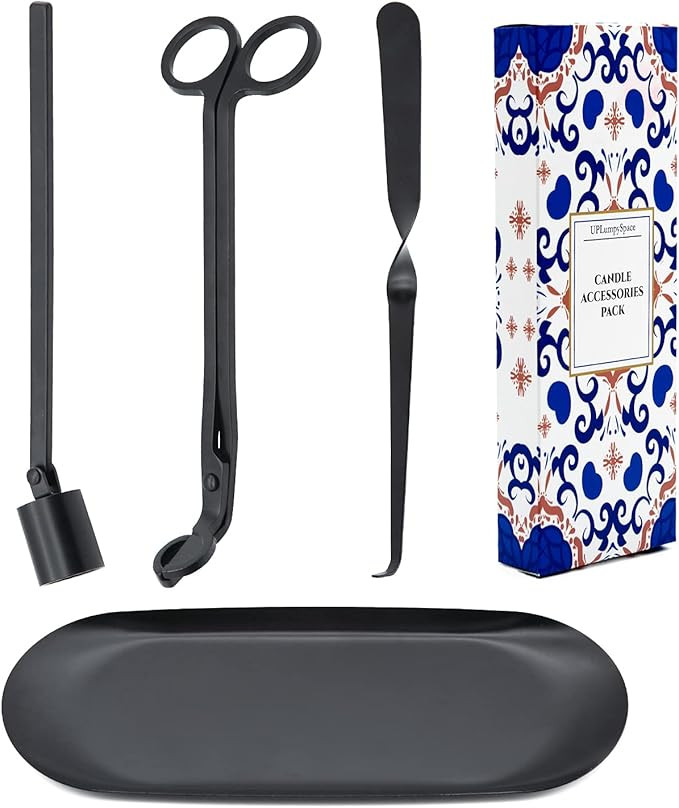 UPLumpySpace 4 in 1 Candle Accessory Set, Candle Wick Trimmer, Candle Snuffer, Wick Trimmer, Cand... | Amazon (US)