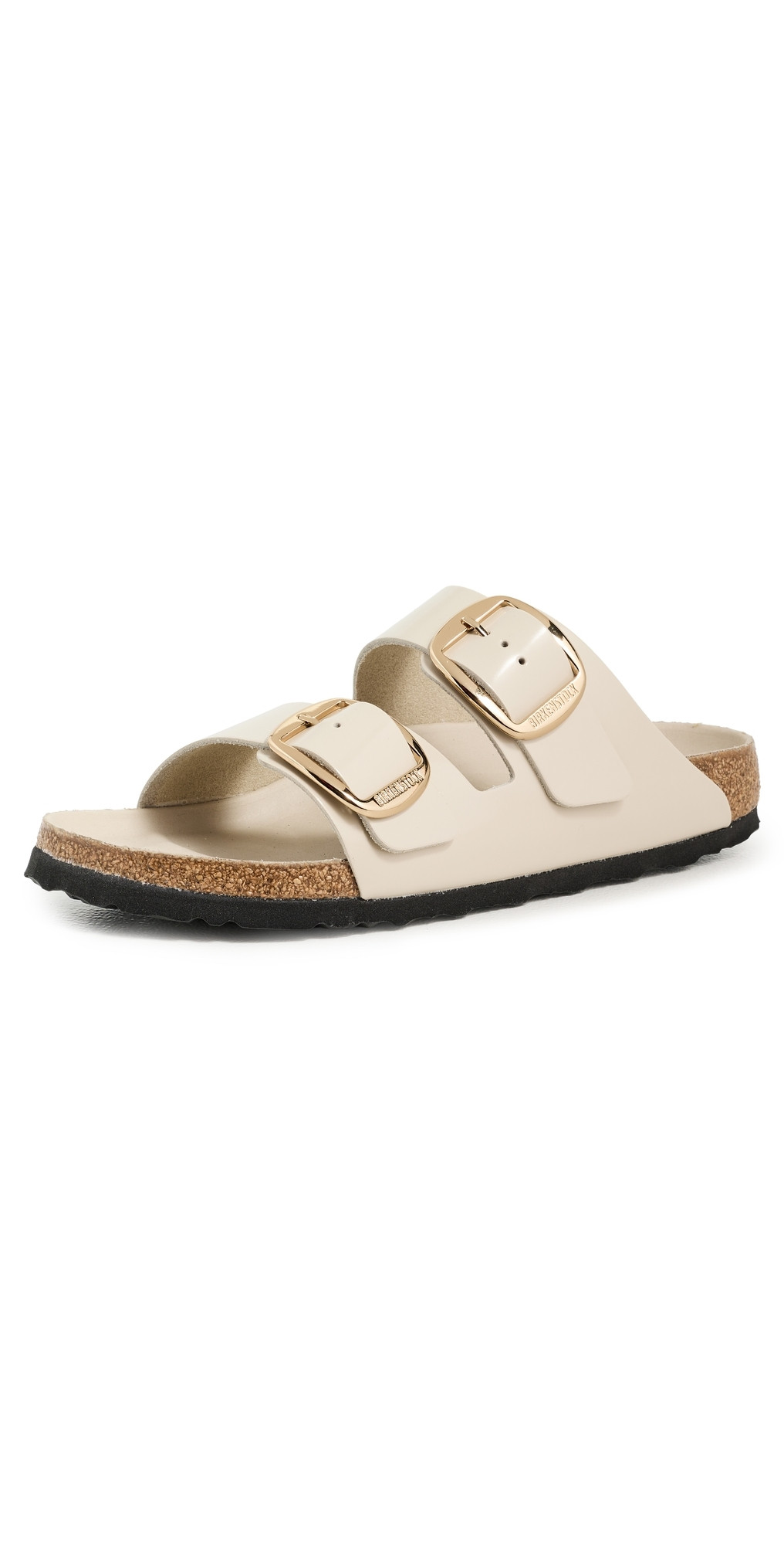 Birkenstock Arizona Big Buckle High Shine Sandals Oyster 37 | Shopbop