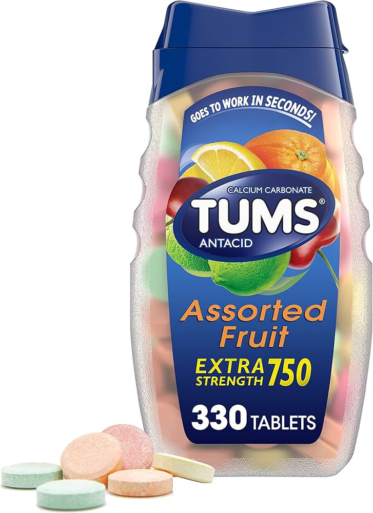 TUMS Chewable Antacid Tablets for Extra Strength Heartburn Relief, Great for a Summer BBQ - Assor... | Amazon (US)