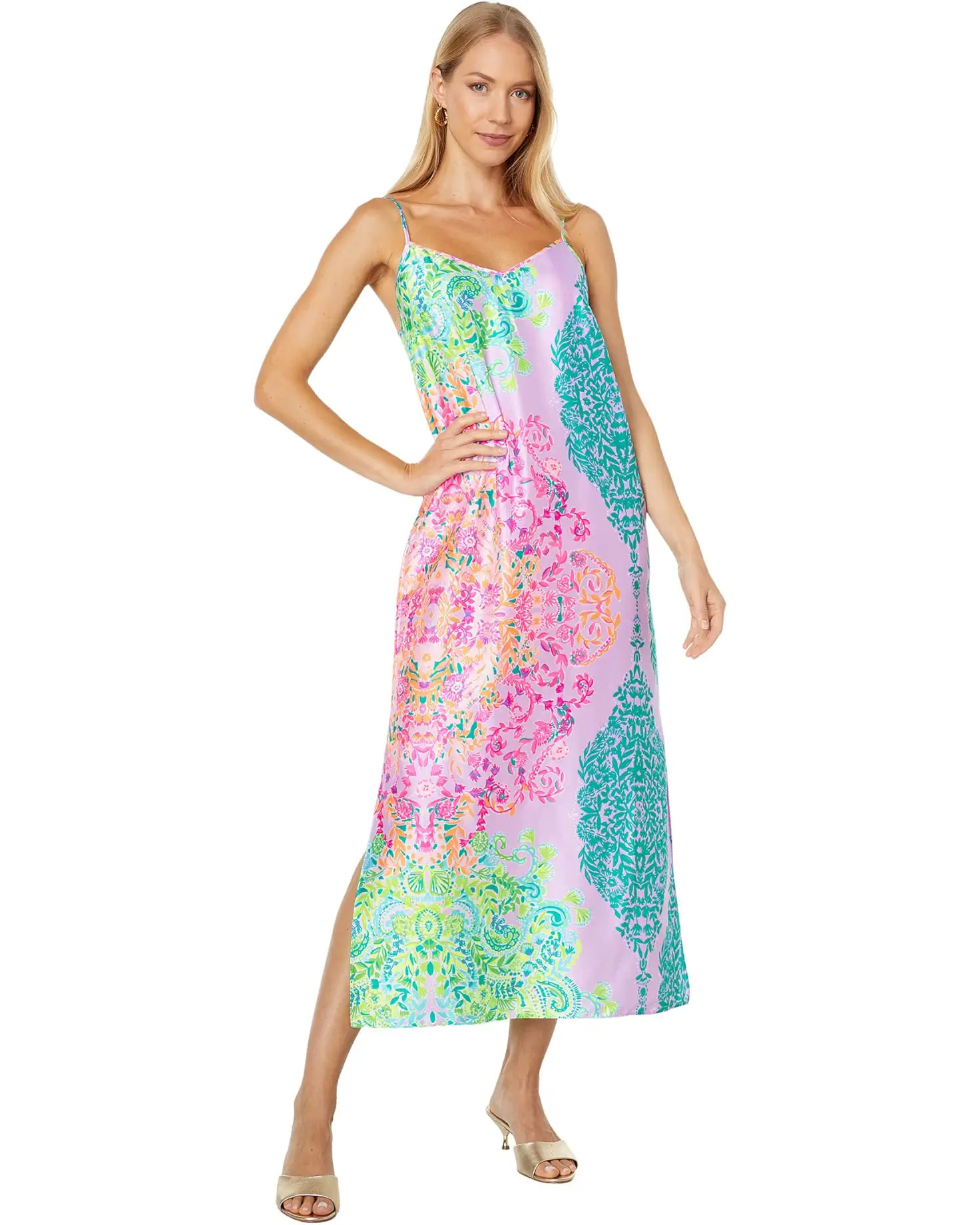 Bellalyn Satin Midi Slip | Zappos