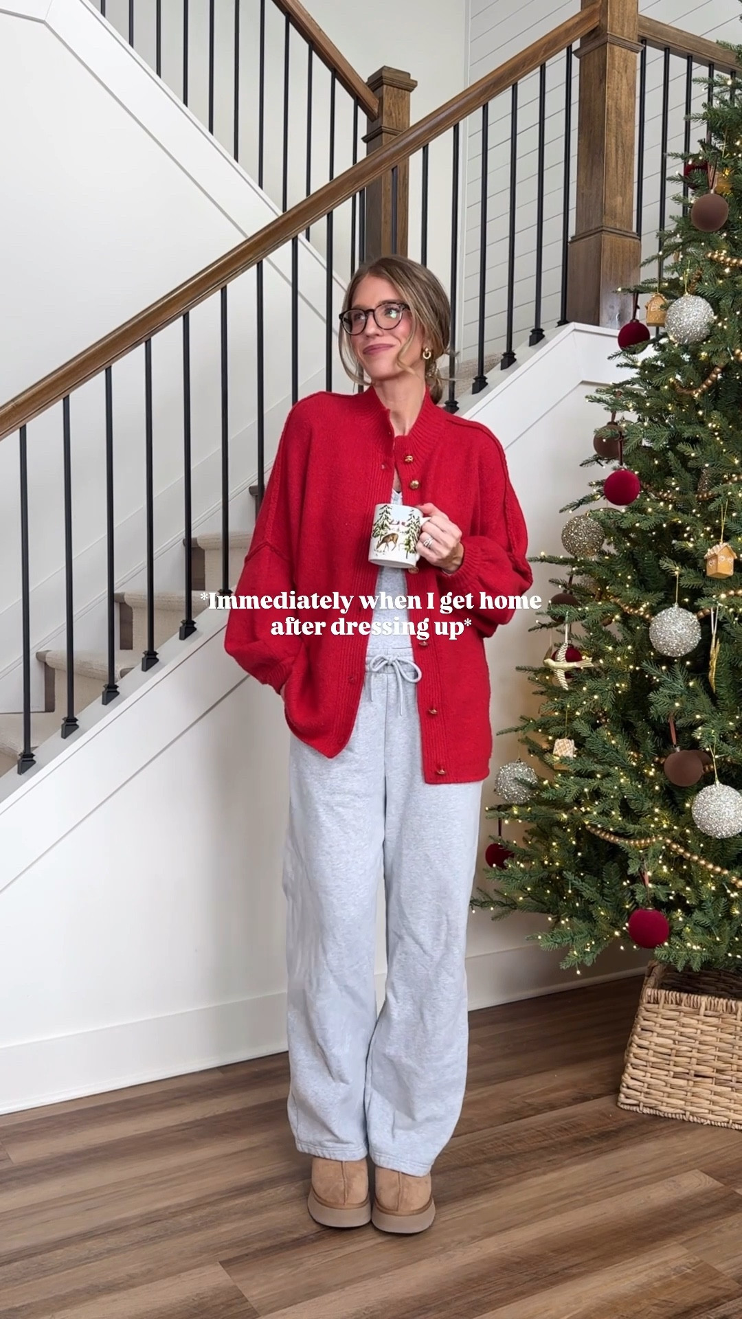 Ways to wear a red button up Amazon cardigan sweater. I got a size medium for length (I’m 5’11”) 
Medium in satin skirt to bump. Stretchy waist and run tts 
Medium in lounge set



Red sweater, Christmas sweater, tall girl friendly, bump friendly, holiday outfits, New York outfits, Amazon finds, Amazon fashion 

#LTKHoliday #LTKFindsUnder50 #LTKTall
