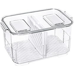 SANNO Vegetable Fruit Containers Fridge Food Storage Produce Saver Fridge Food Storage Containers... | Amazon (US)