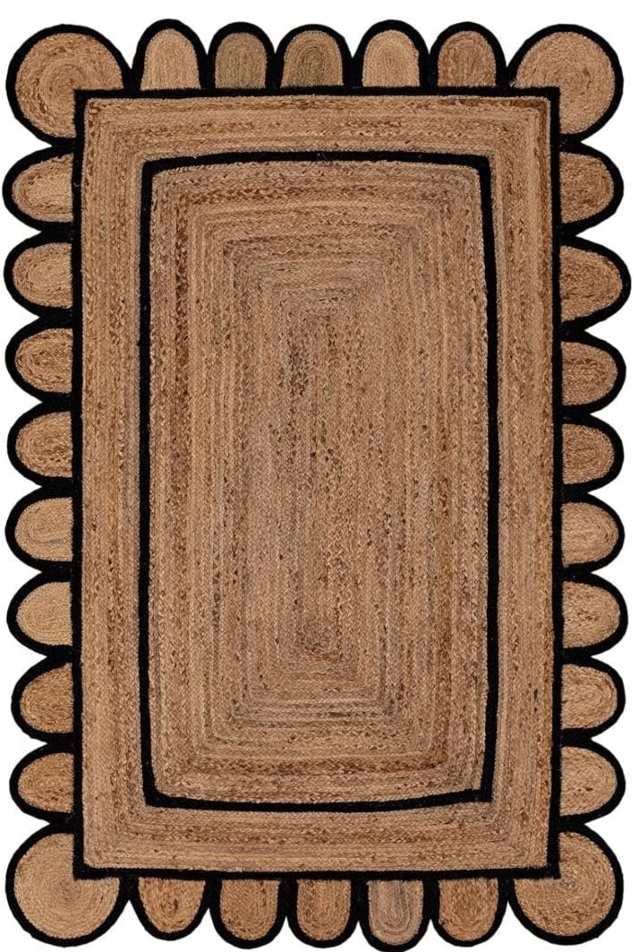 AMAZON scallop area rug! Gorgeous and not insanely expensive. Love the personality this rug can give to a room 

Also available as a runner or kitchen mat! Found in multiple colors including white, red, green, and blue!




2x3, 2x4, 2x5, 2x6, 2.6x6 2.6x8 2.6x10 Ft. Black Color Scalloped Design Jute Rug Kitchen Rug/Patio Rug/Hallway Rug/Entryway Rug/Outdoor Rug (9x12 Ft Area)


#LTKhome