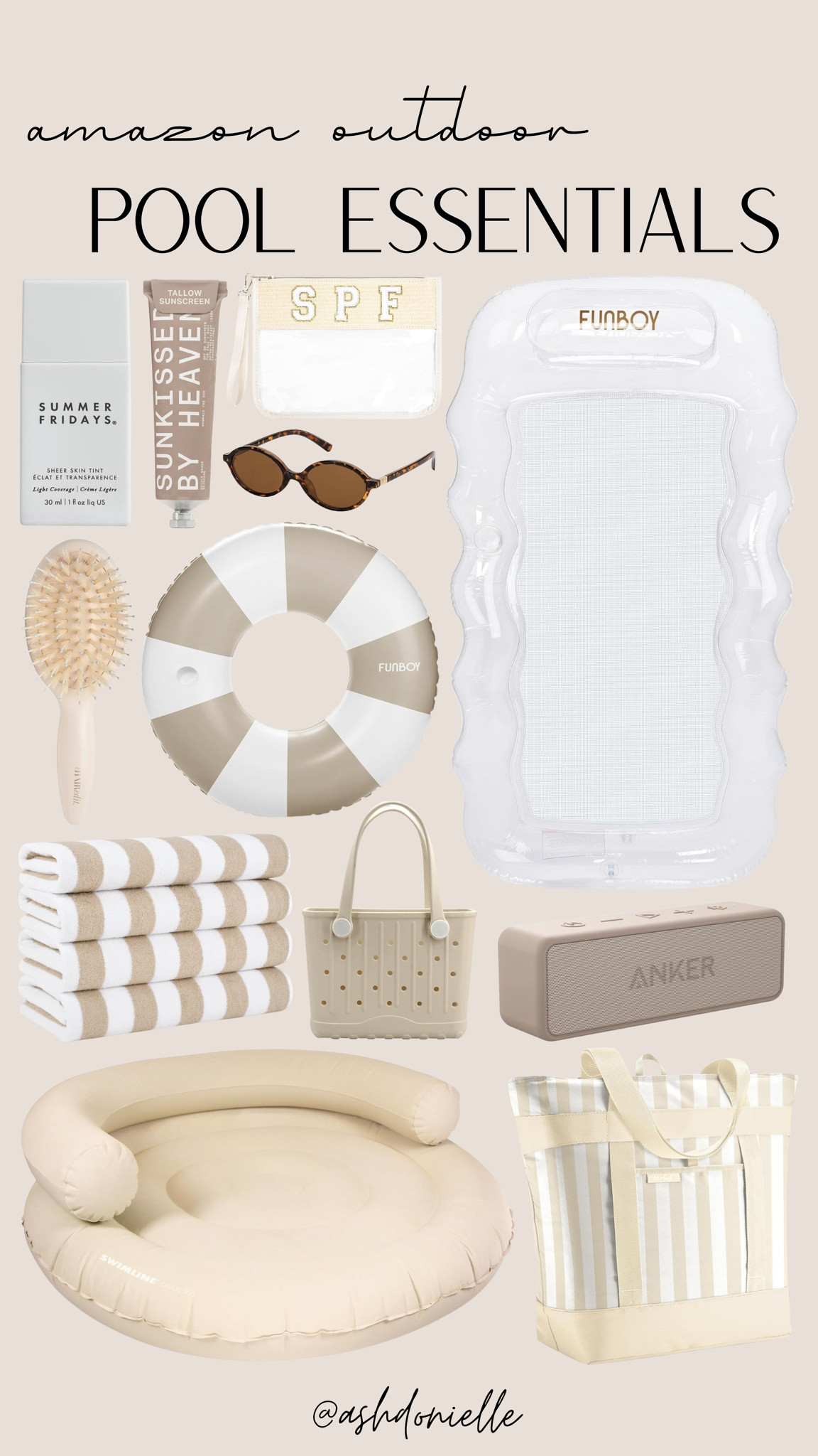 Amazon summer pool essentials

pool floats must haves
inflatable lounge floats
luxury pool day setup
poolside drink holders
floating cooler for pool
waterproof phone pouch
oversized pool float raft
poolside umbrella shade
quick dry beach towels

#LTKSwim #LTKSaleAlert #LTKSeasonal