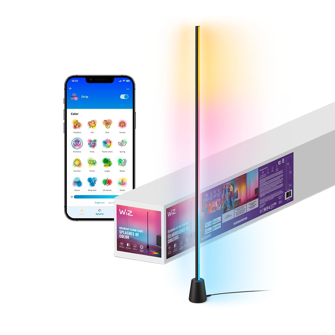 WiZ Connected Gradient Floor Light, Multi-Color LED Light Strip, Sleek Design and Easy Setup, RGB... | Amazon (US)