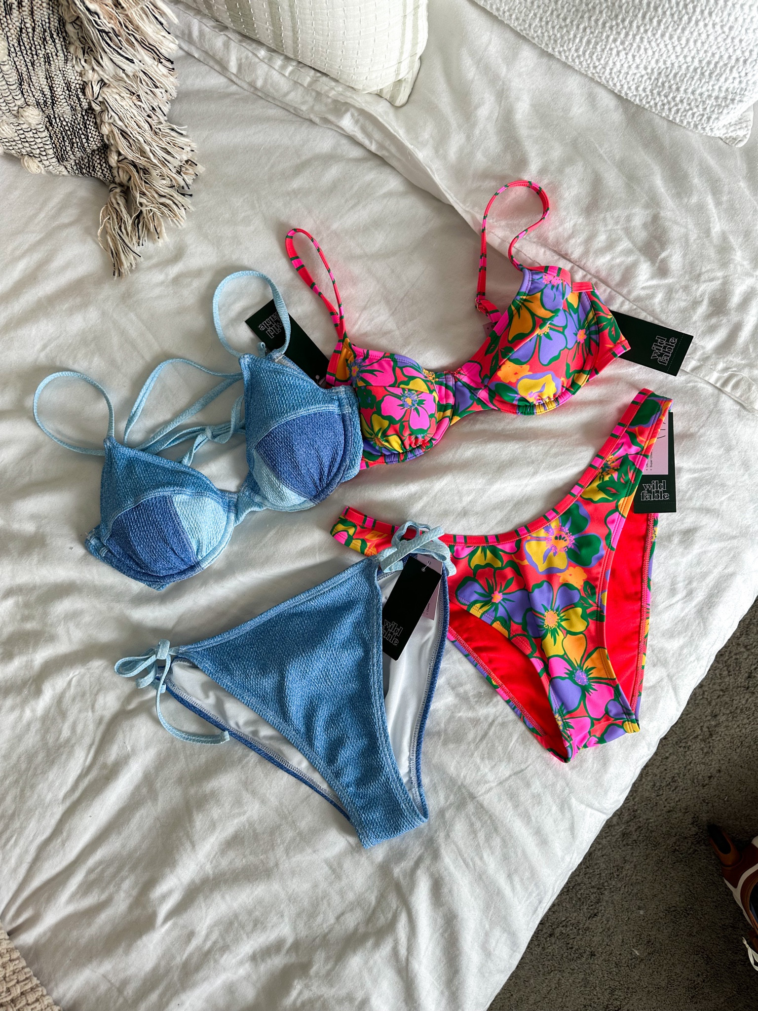 Wild fable bikinis from Target, denim swimsuit, on sale and so cute  

#LTKSwim #LTKFindsUnder50 #LTKSaleAlert