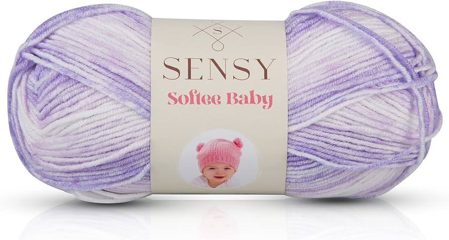 Sensy Softee Baby Yarn, 3.5 oz, 275 Yards, Gauge 3 Light (Purple Batik) | Amazon (US)