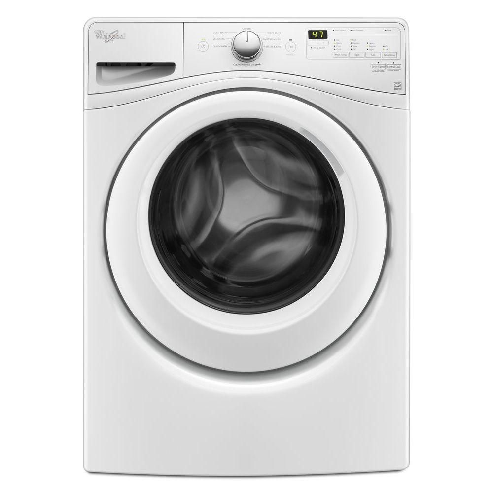Whirlpool 4.5 cu. ft. Stackable White Front Load Washing Machine with Adapative Wash Technology, ENE | The Home Depot