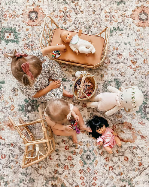 Beige Native Collage 4' x 6' Area Rug | Rugs USA