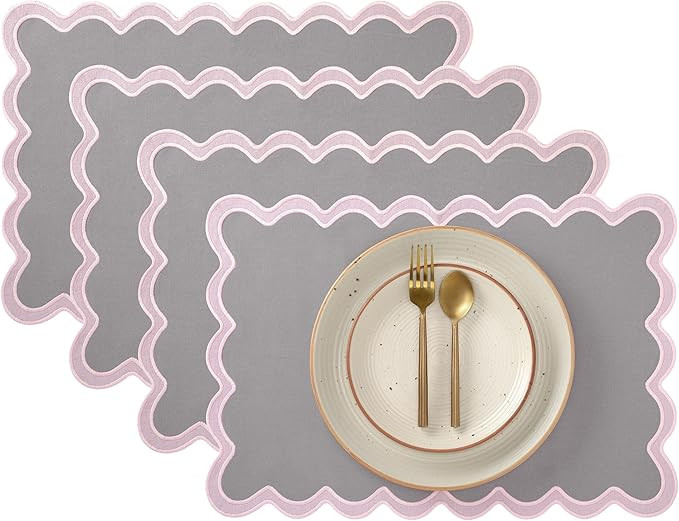 Folkulture Placemats Set of 4 | (13 x 19) 100% Cotton Woven Place Mats | Heat Resistant Table Mat... | Amazon (US)