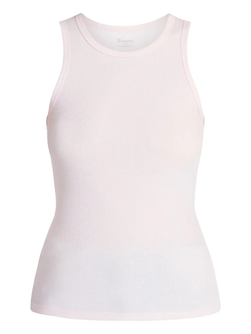 No Boundaries Ribbed High Neck Tank Top, Women's XXS-XXL | Walmart (US)