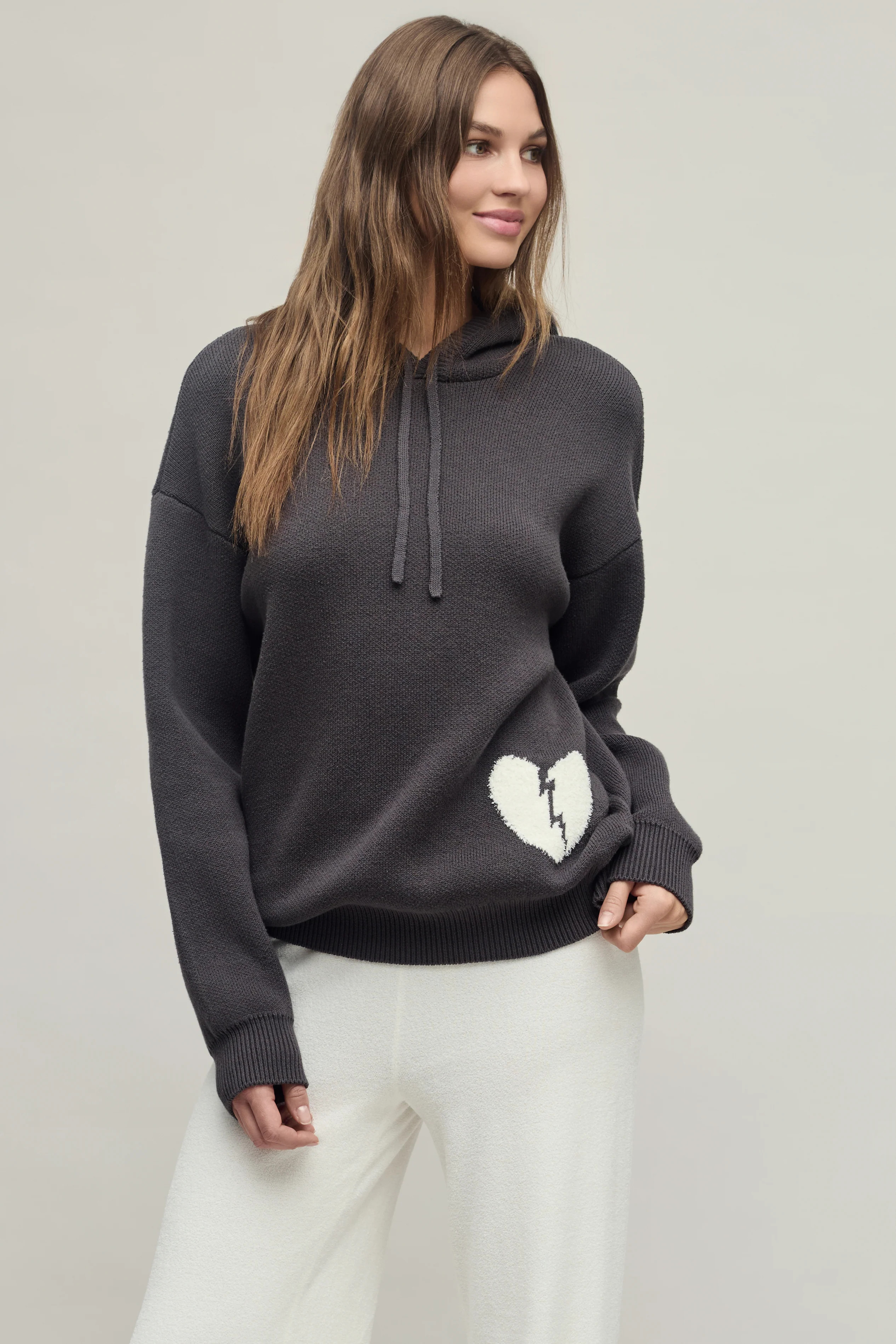 CozyChic® Cotton Heart Breaker Hoodie | Barefoot Dreams