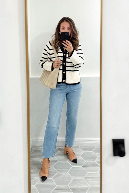Cardigan in small.  Jeans in my usual size but could have easily sized down. Shoes old - linking similarly fab options. And this hobo bag is still a favorite 🤩. 


#LTKsalealert #LTKshoecrush #LTKstyletip