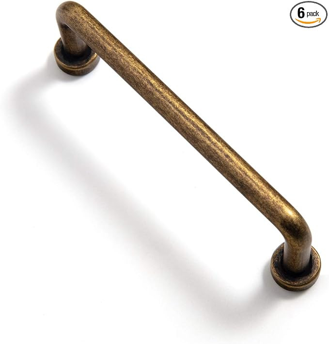 Goo-Ki 6 Pack Vintage Cabinet Bar Pulls 3.78'' Hole Center Retro Brass Drawer Handles Closet Clas... | Amazon (US)