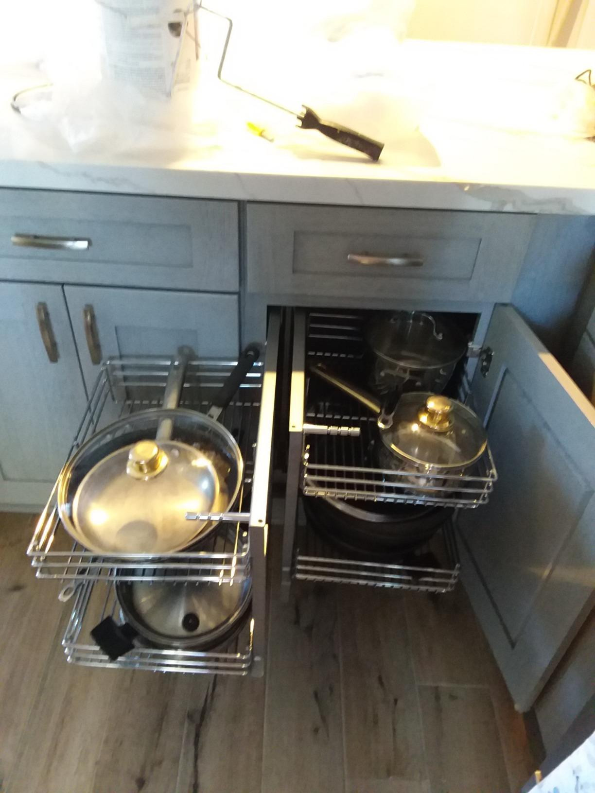 Rev-A-Shelf Dual Tier Pullout Shelf Storage Organizer for Blind Corner Kitchen or Bathroom Cabine... | Amazon (US)