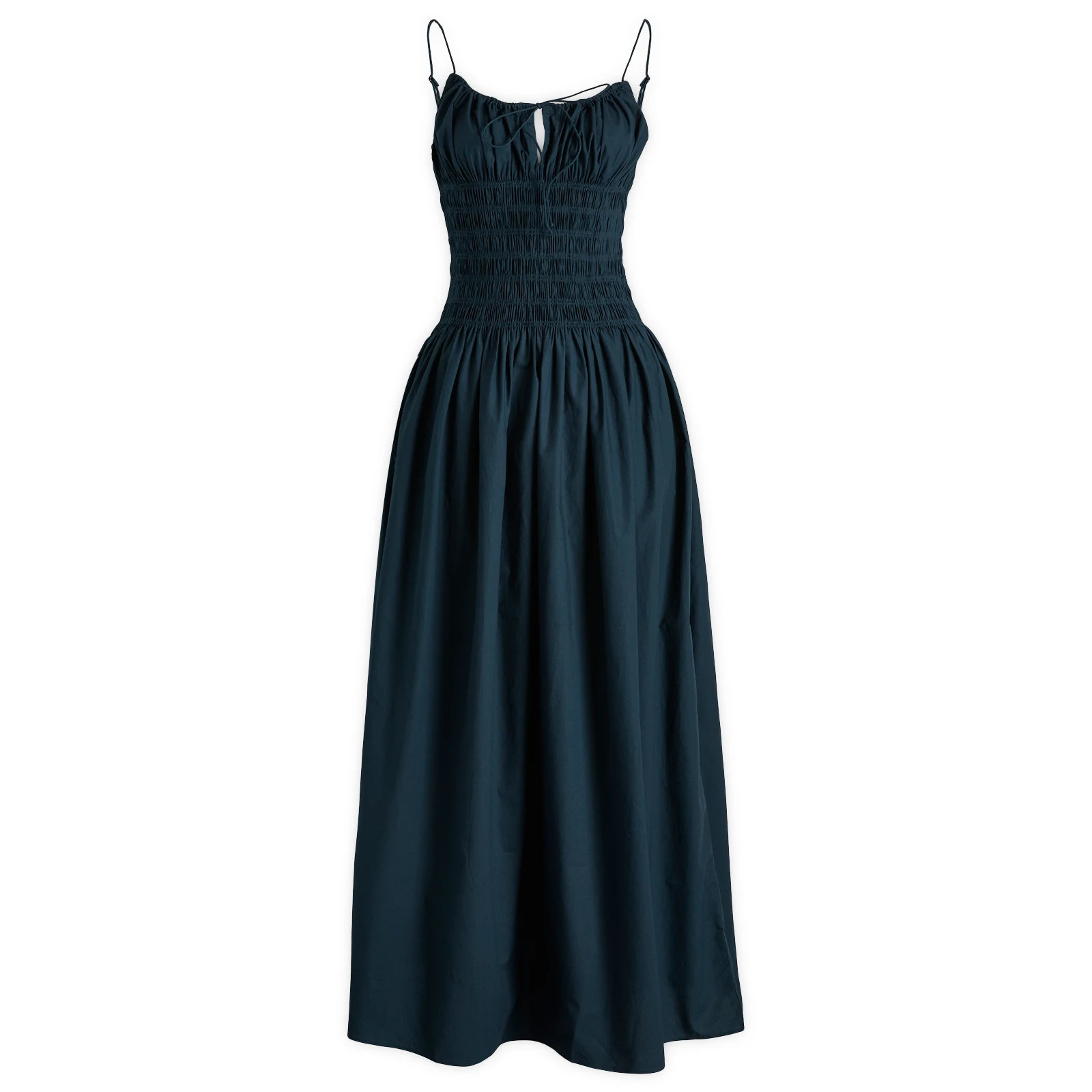 Faithfull The Brand Women's Claude Midi Dress in Blue Pinstripe, Size X-Large | END. Clothing