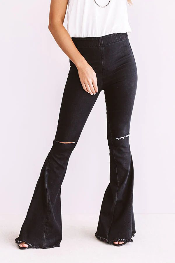 The Blakely High Waist Flares In Black • Impressions Online Boutique | Impressions Online Boutique