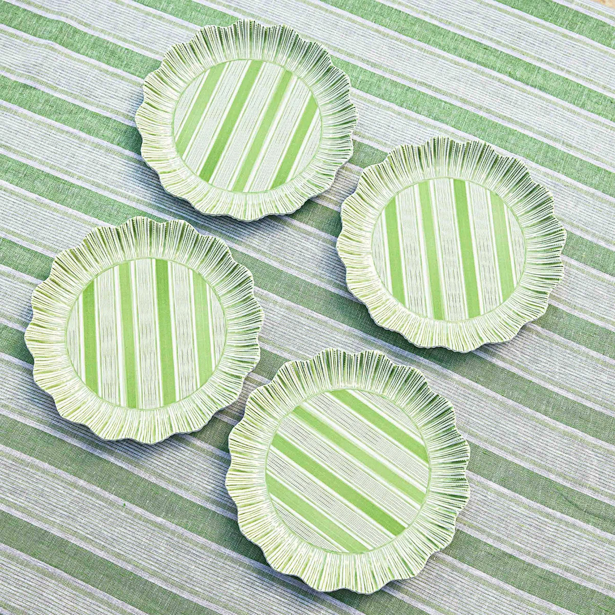 Cabana Stripe Melamine Dinner Plates (Set of 4) | Wayfair North America