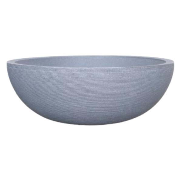 Japi Charcoal Linea Bowl Outdoor Planter At Home, Grey, Pe | At Home