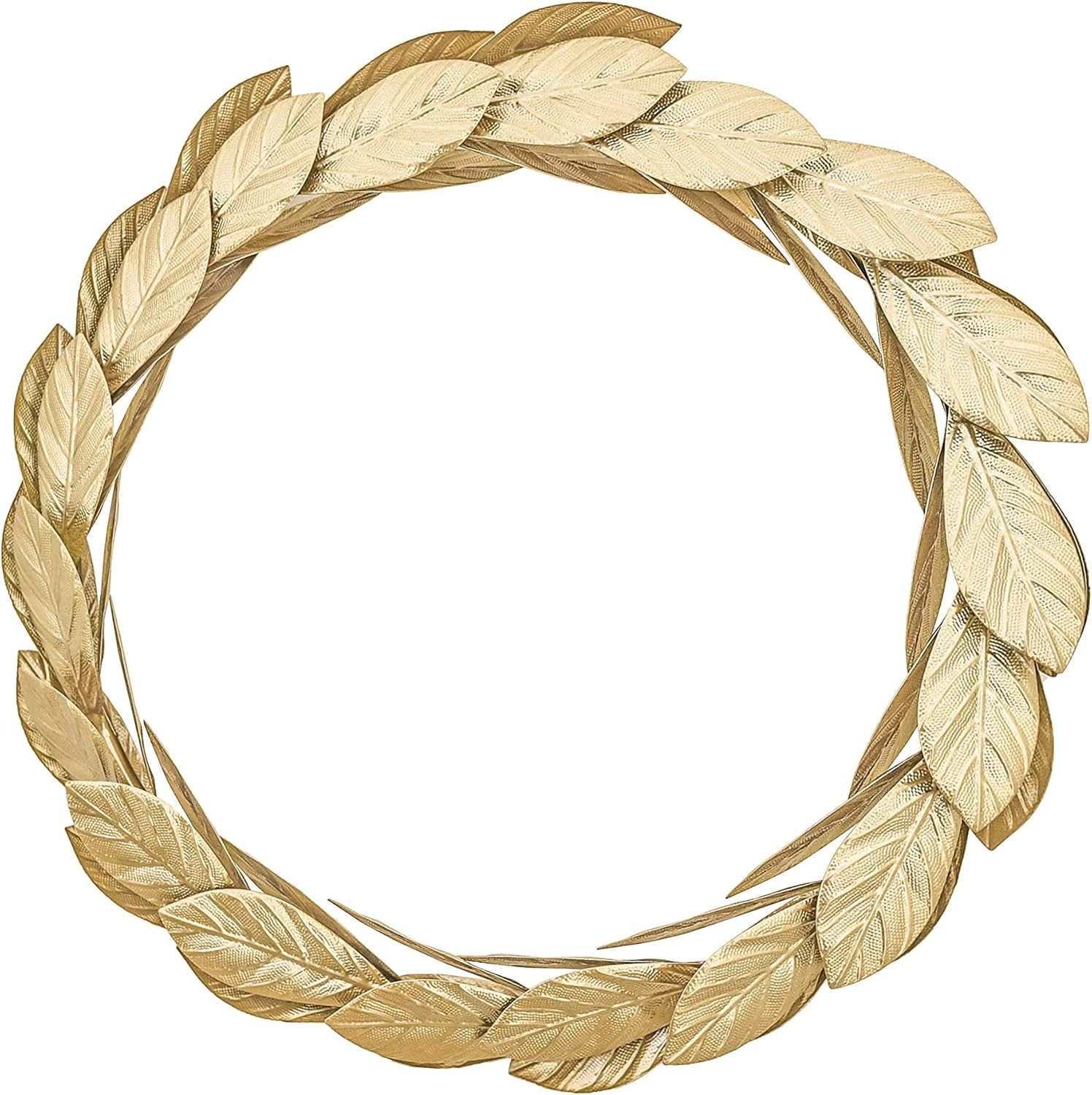 Gold Leaves Metal Wreath Wall Decor for Front Door,13 inch Door Wreath for Christmas,Window,Weddi... | Amazon (US)
