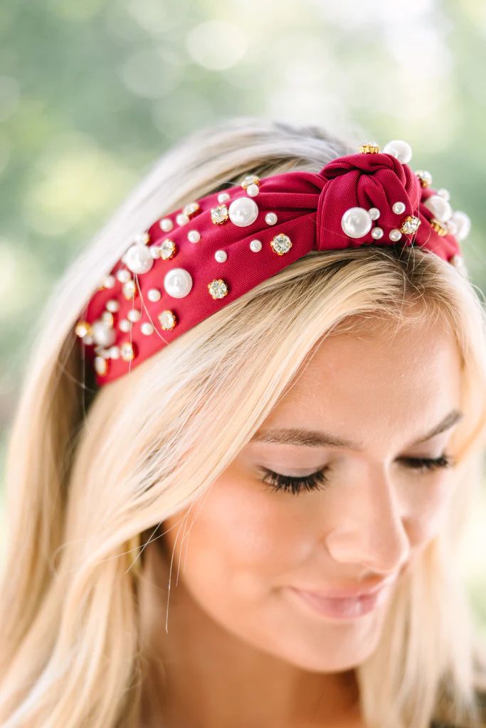 All In Maroon Embellished Headband | The Mint Julep Boutique