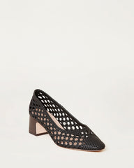 Imogene Woven Leather Pump Black | Loeffler Randall
