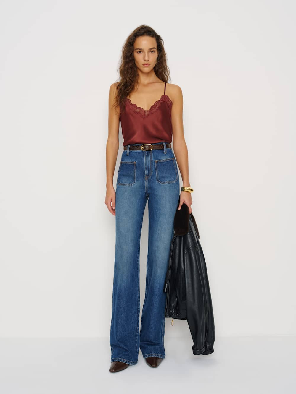 Teddy Silk Top | Reformation (Global)