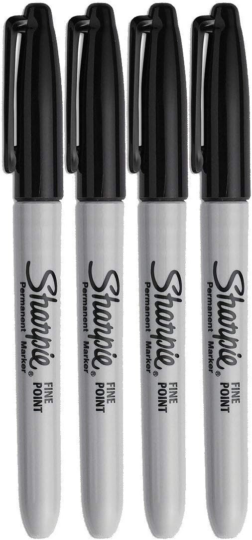 Sharpie Permanent Markers, Fine Point, Black Ink (4-Pack) | Amazon (US)