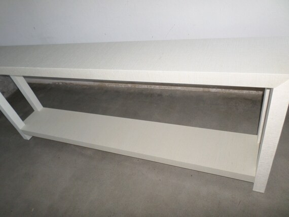 Read the full title
    Grasscloth Wrapped Console Table W/Shelf - Custom Built To Suit Your Spac... | Etsy (US)