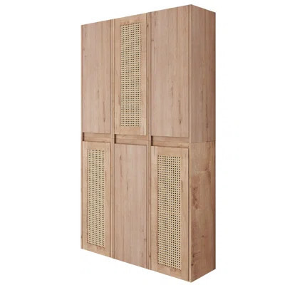 36" Modern Bathroom Side Shelf, 6 Doors, Wall Mounted Cabinet, Soft Close Design | Wayfair North America