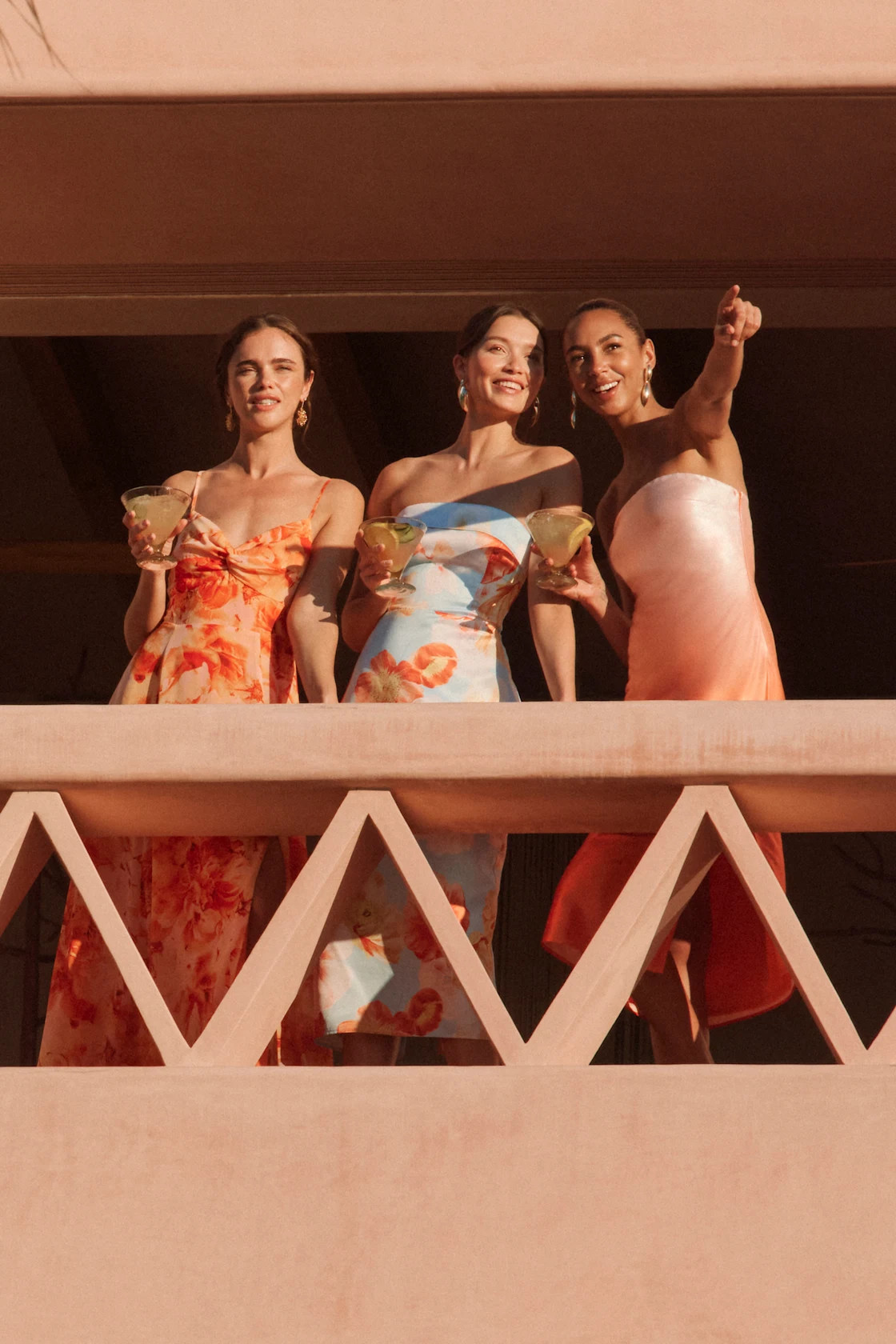 Indescribable Poise Peach Ombre Satin Strapless Midi Dress | Lulus