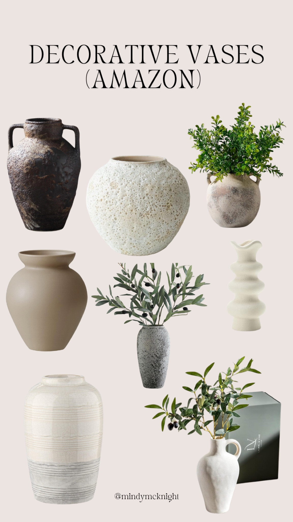 So many great vases on Amazon to add beautiful decor moments in your home! These all look so much more expensive than they are. Great them for holiday season! 

#LTKStyleTip #LTKGiftGuide #LTKHome