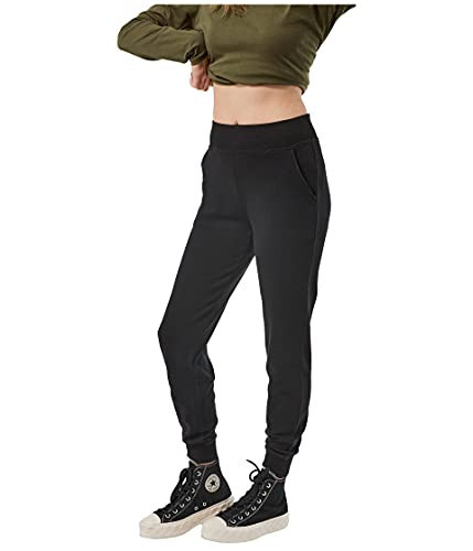 Pact Airplane Jogger in Organic Cotton Interlock - Joggers for Women - Cotton Fabric - Pull-on Design Black MD One Size | Amazon (US)