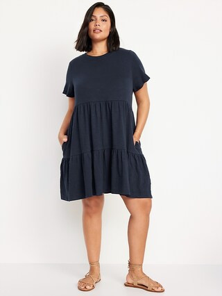 Tiered Mini Swing Dress | Old Navy (US)