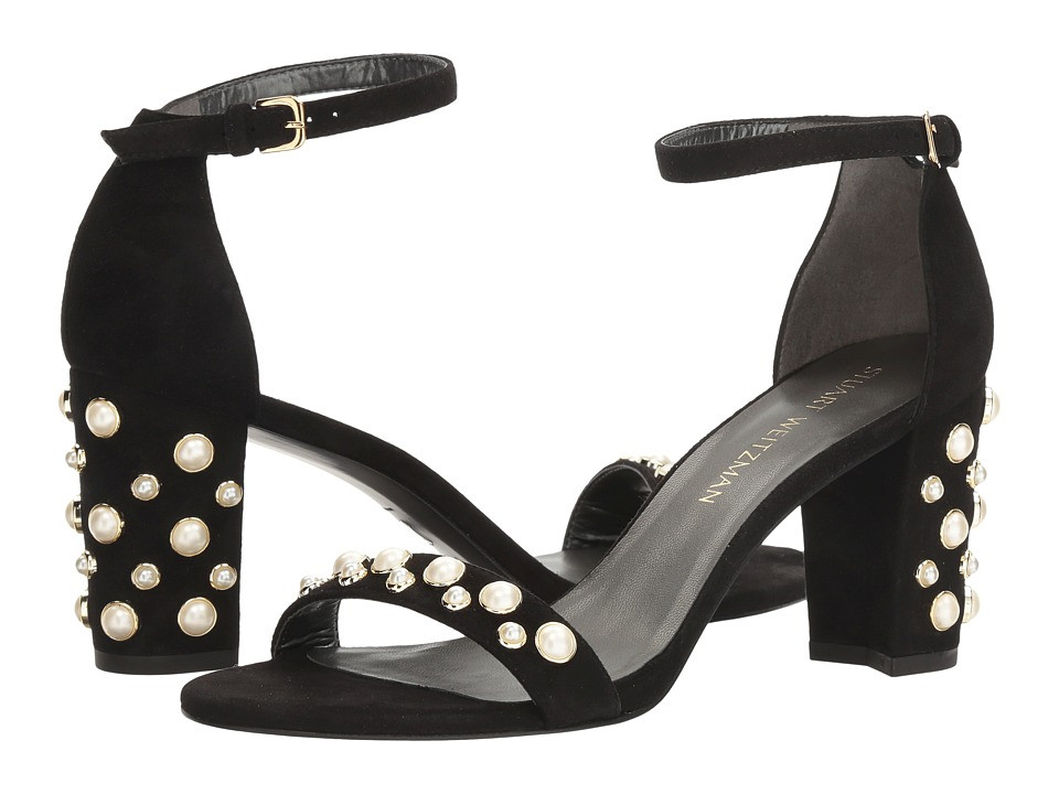 Stuart Weitzman - Nearlypearl (Black Suede) Women's Shoes | Zappos