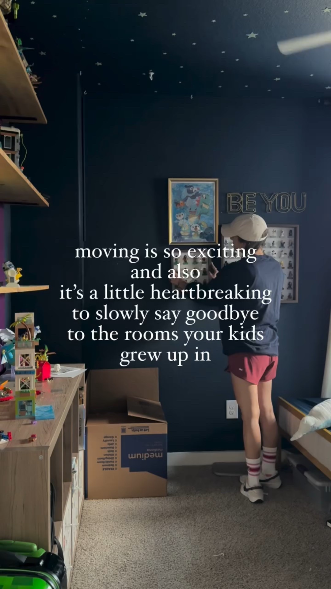 I’m so excited to move BUT ALSO, holy crap this is hard. 🥹😭😩 

The kids’ rooms are starting to just look like rooms again and, oh boy, we’re all feeling feelings about it.