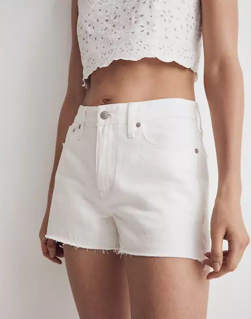 Relaxed Denim Shorts in Tile White | Madewell