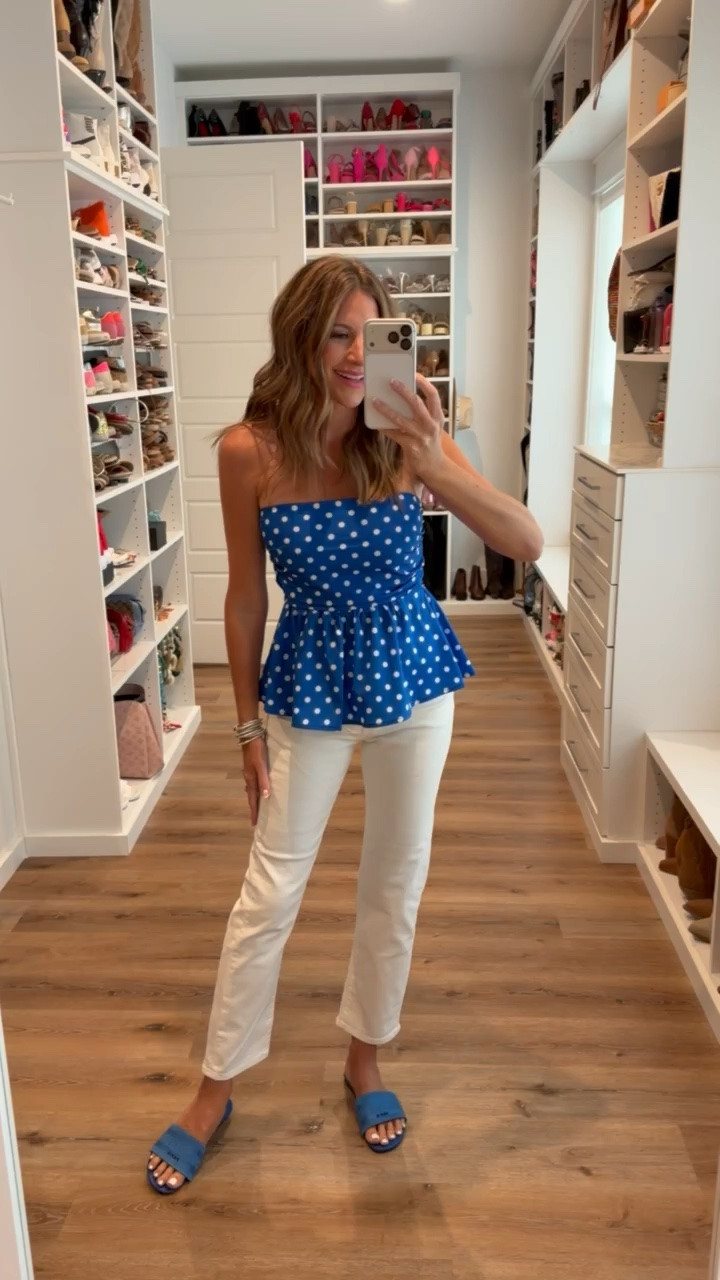 In a small top, size 27 jeans, sandals and accessories - fits tts.

#LTKootd #LTKgrwm #LTKSeasonal